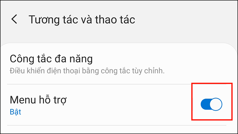 Giao diện C&agrave;i đặt